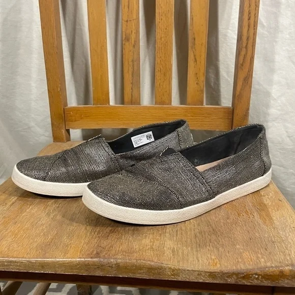 Toms Metallic Bronze Flats Size 10 - Picture 2 of 8